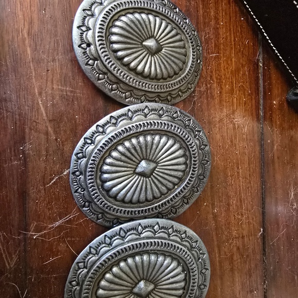 Johnny Was Turquoise/Leather Concho Belt Made in Italy M/L with 3 conches to put - Picture 12 of 13